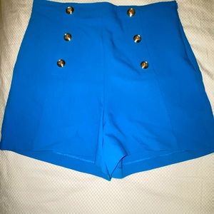 Zara Gold Button Shorts